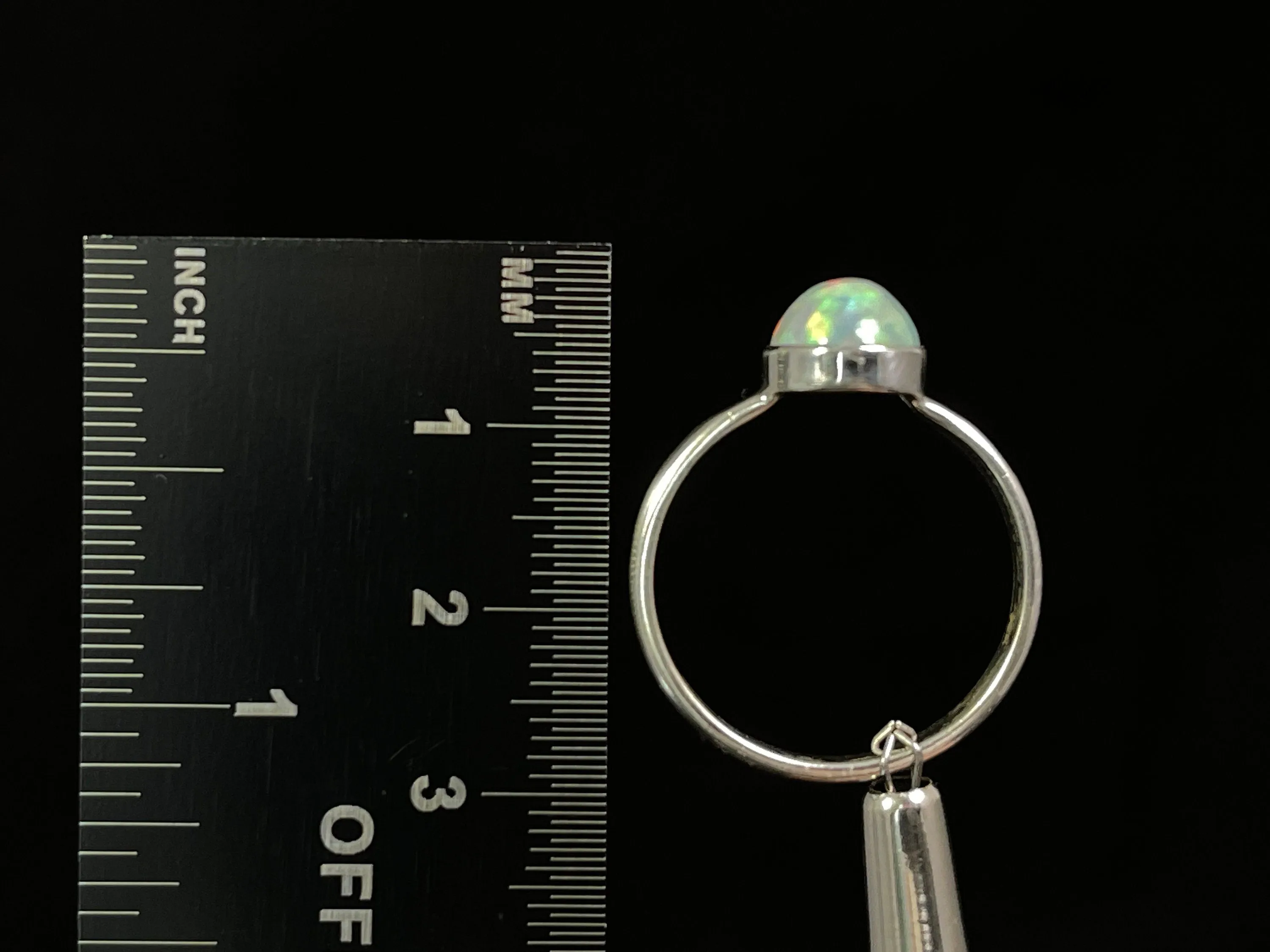 OPAL RING - Sterling Silver, Size 9.5 - Dainty Opal Ring, Opal Jewelry, Welo Opal, 49252