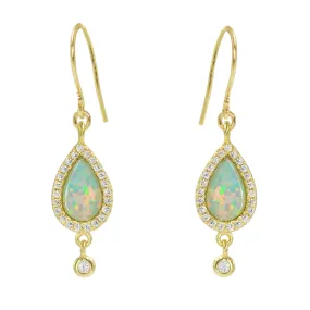 Opal Teardrop Earrings