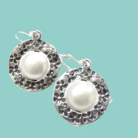 Pearl Drop earrings for women / pearl dangle earrings for women / silver earrings / bluenoemi jewelry