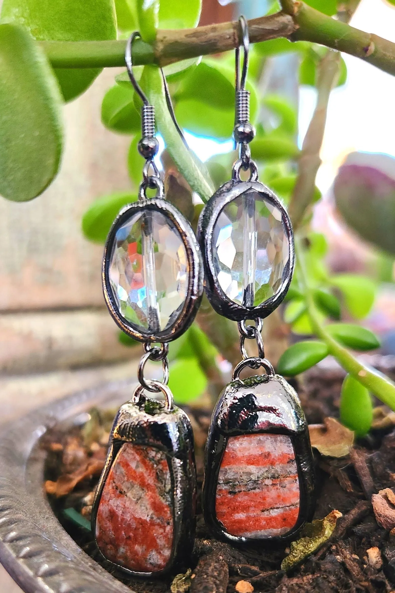 Pica Crystal Stone Earrings