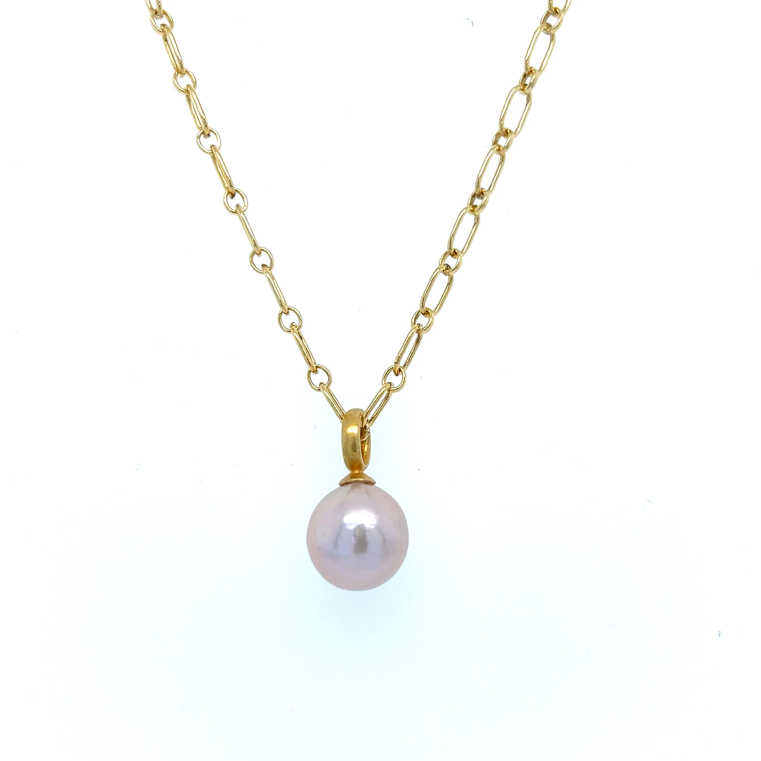 Pink Pearl Drop Necklace