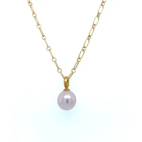 Pink Pearl Drop Necklace