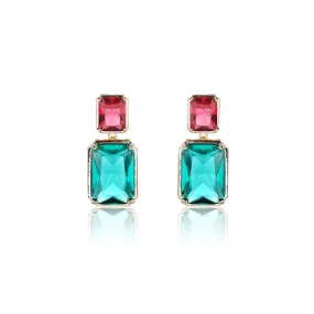 Popular Zircon Square Drop Earring, Women's Girl's Gatherings Jewelry CE11821