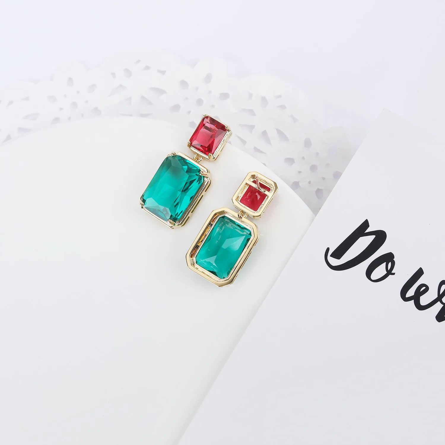 Popular Zircon Square Drop Earring, Women's Girl's Gatherings Jewelry CE11821