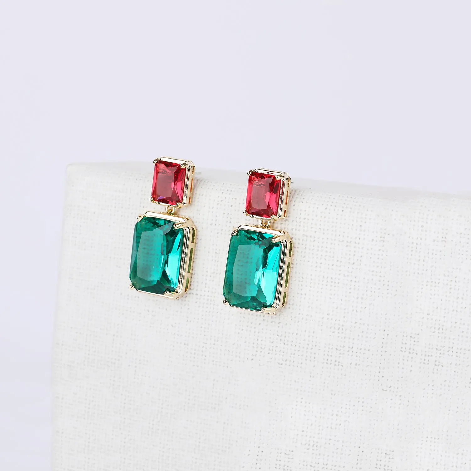 Popular Zircon Square Drop Earring, Women's Girl's Gatherings Jewelry CE11821