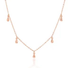 Rose Gold Plated Sterling Silver Fancy Choker Chain