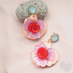 Rosy Garden Pink Earrings