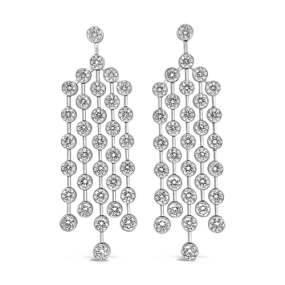 Round Diamond Dangle Earrings