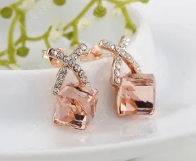 Roxi X Design Crystal Cube Earring