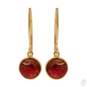 Ruby Jade Copper Turquoise French Earring