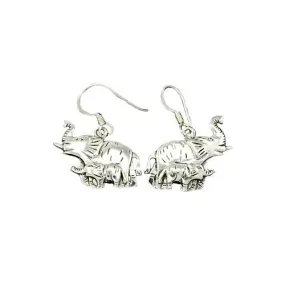 Silver Elephant Earrings