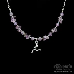 Silver "Atalanta" Runner w/Amethyst Necklace