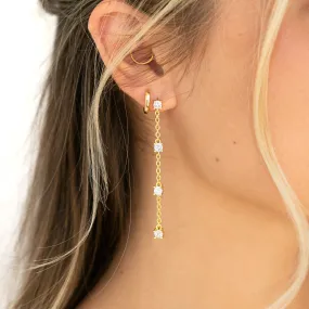 Single Strand Diamond Earrings