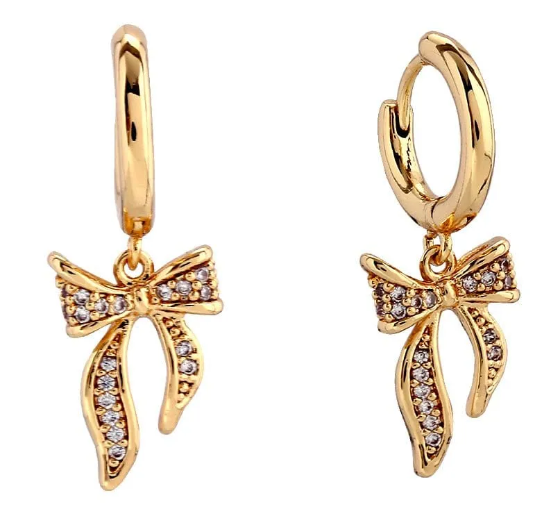 SJE311133 14K Boutique Ribbon Dangle Earrings