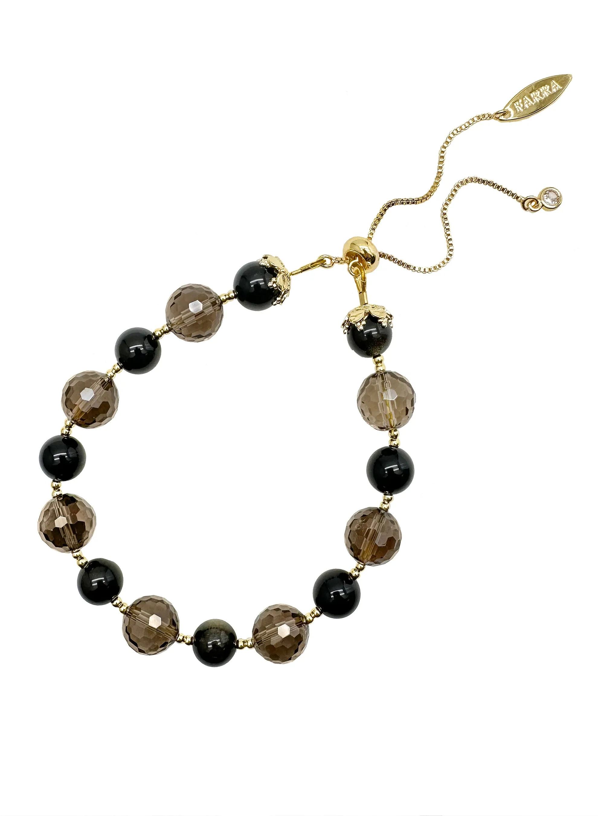 Smoky Quartz Adjustable Bracelet KB011