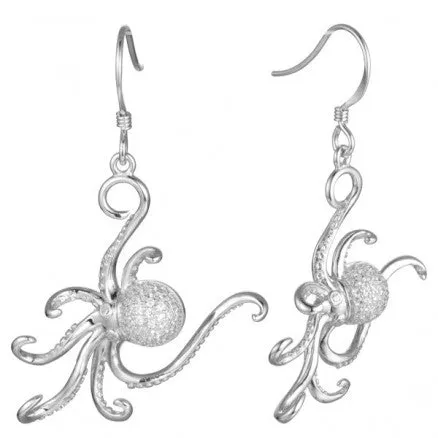 Sterling Silver Octopus Earrings by Alamea