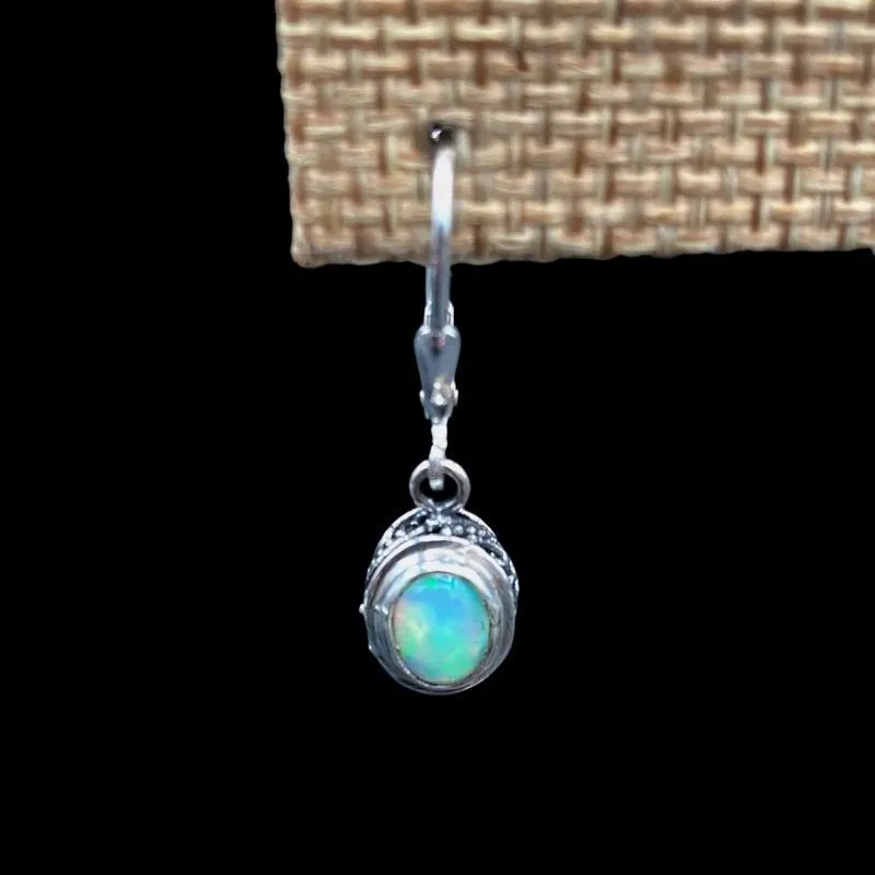 Sterling Silver Opal Dangle Earrings