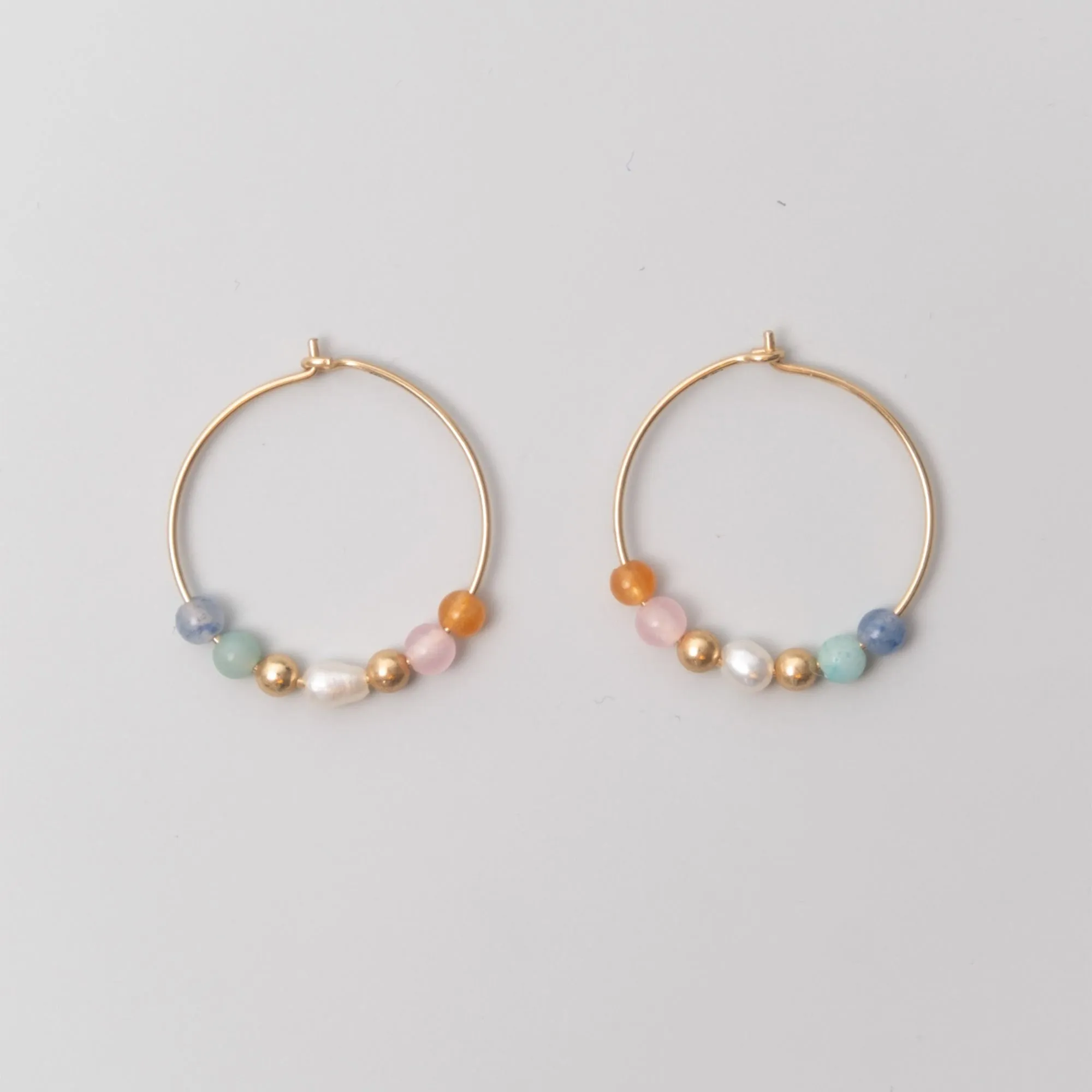 Summer Pearl Hoops