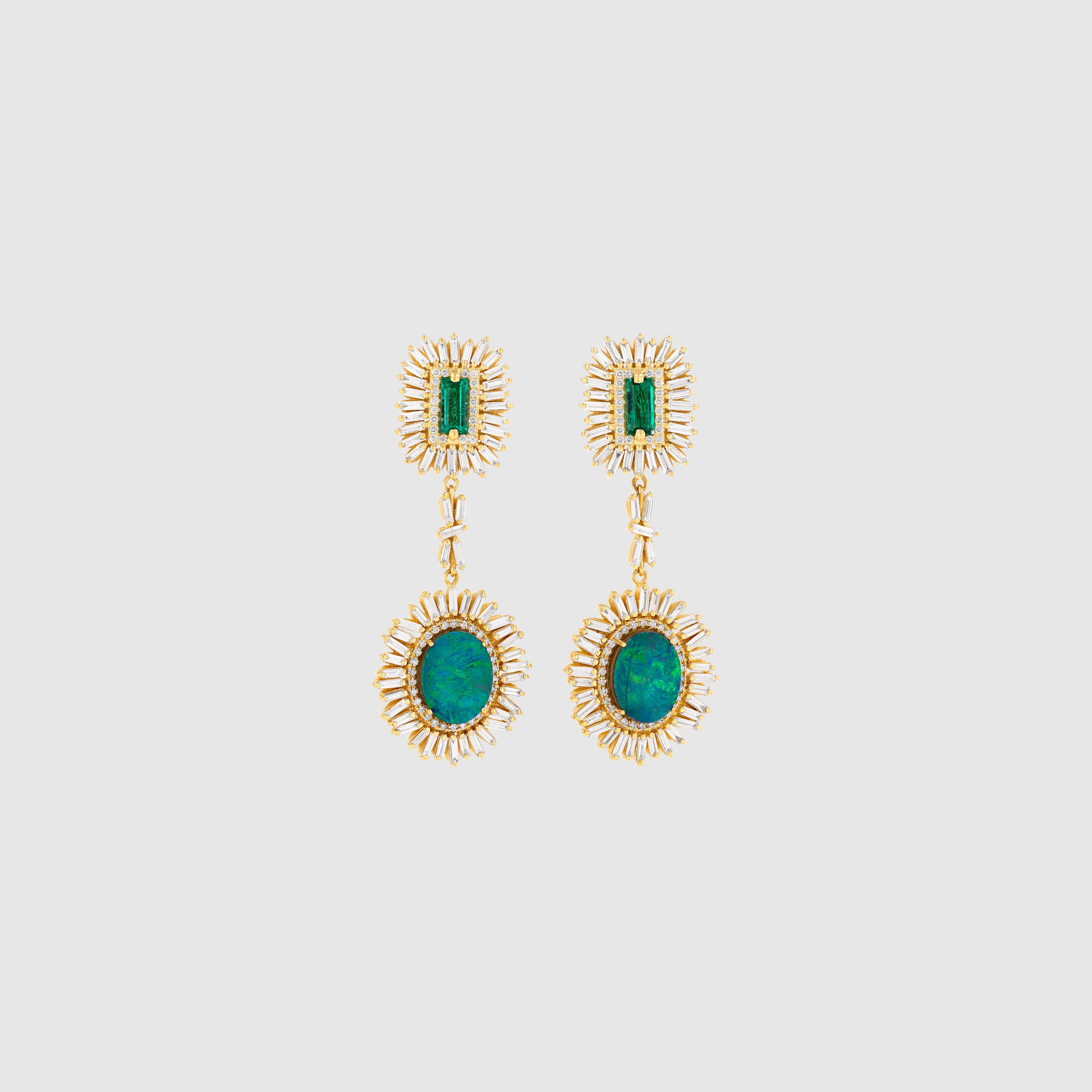 Suzanne Kalan - Drop Earrings - (Yellow Gold)