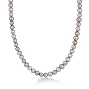 Timeless Dove Grey Freshwater Pearl Necklace