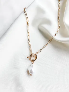 Toggle Pearl Necklace