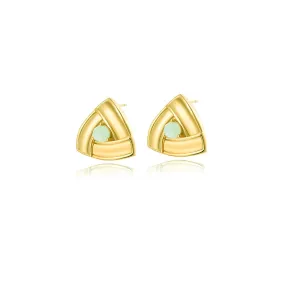 TRACEY CHEN | Earring | Vintage Jadeite Triangle Studs