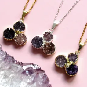 Twinkling Amethyst Druzy Necklaces