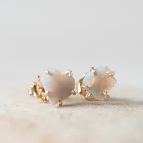 Variance Objects Opal 14k Gold Stud Earrings