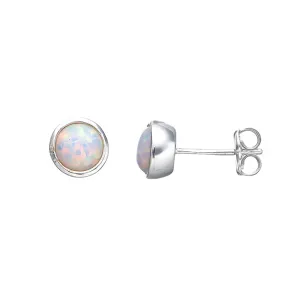 WHITE CELLINE OPAL STUDS