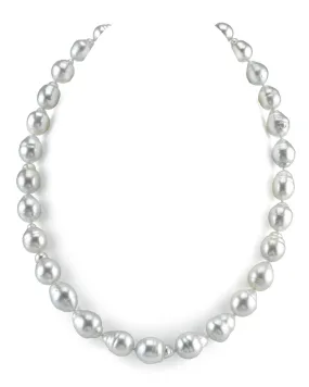 White South Sea Baroque Pearl Necklace, 9.0-11.0mm