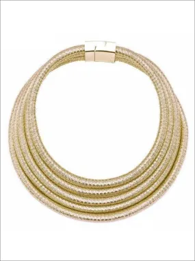 Women's Gold Layered Cleopatra Choker Necklace