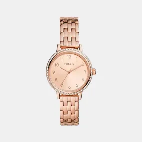 Women's Rose Gold Analog Stainless Steel Watch BQ3656I