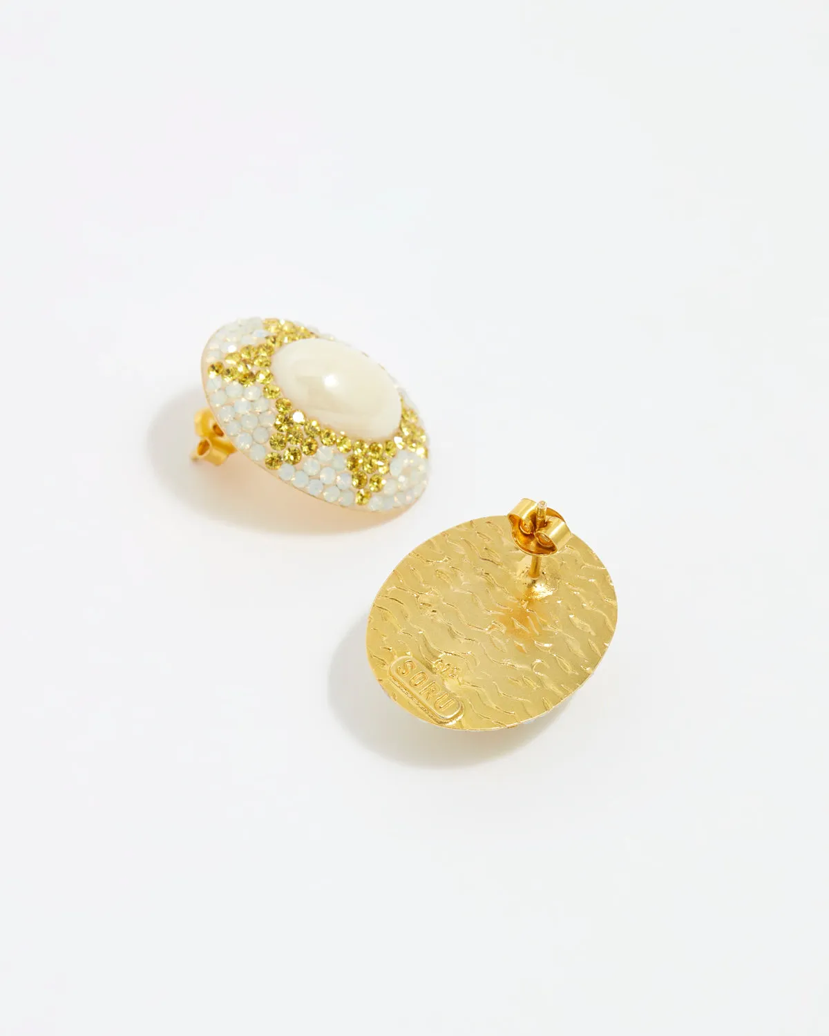 Yellow Sun Stud Earrings