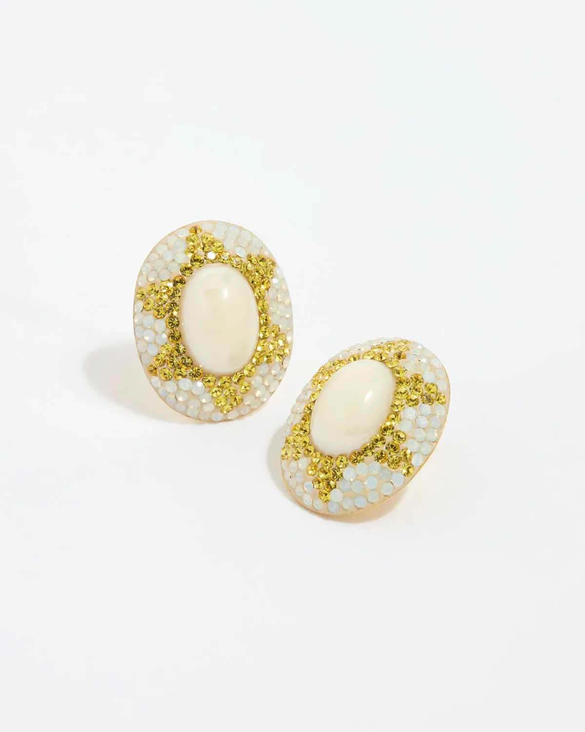 Yellow Sun Stud Earrings