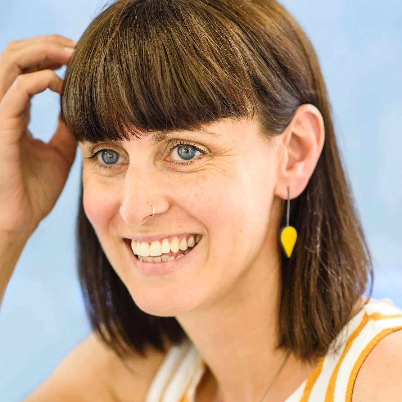 Yellow Teardrop Earrings