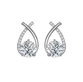 ZARA SILVER - Sterling Silver Zircon Earrings