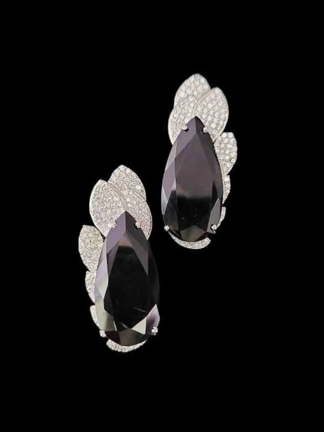 Zircon Rain Drop Dangler Earrings